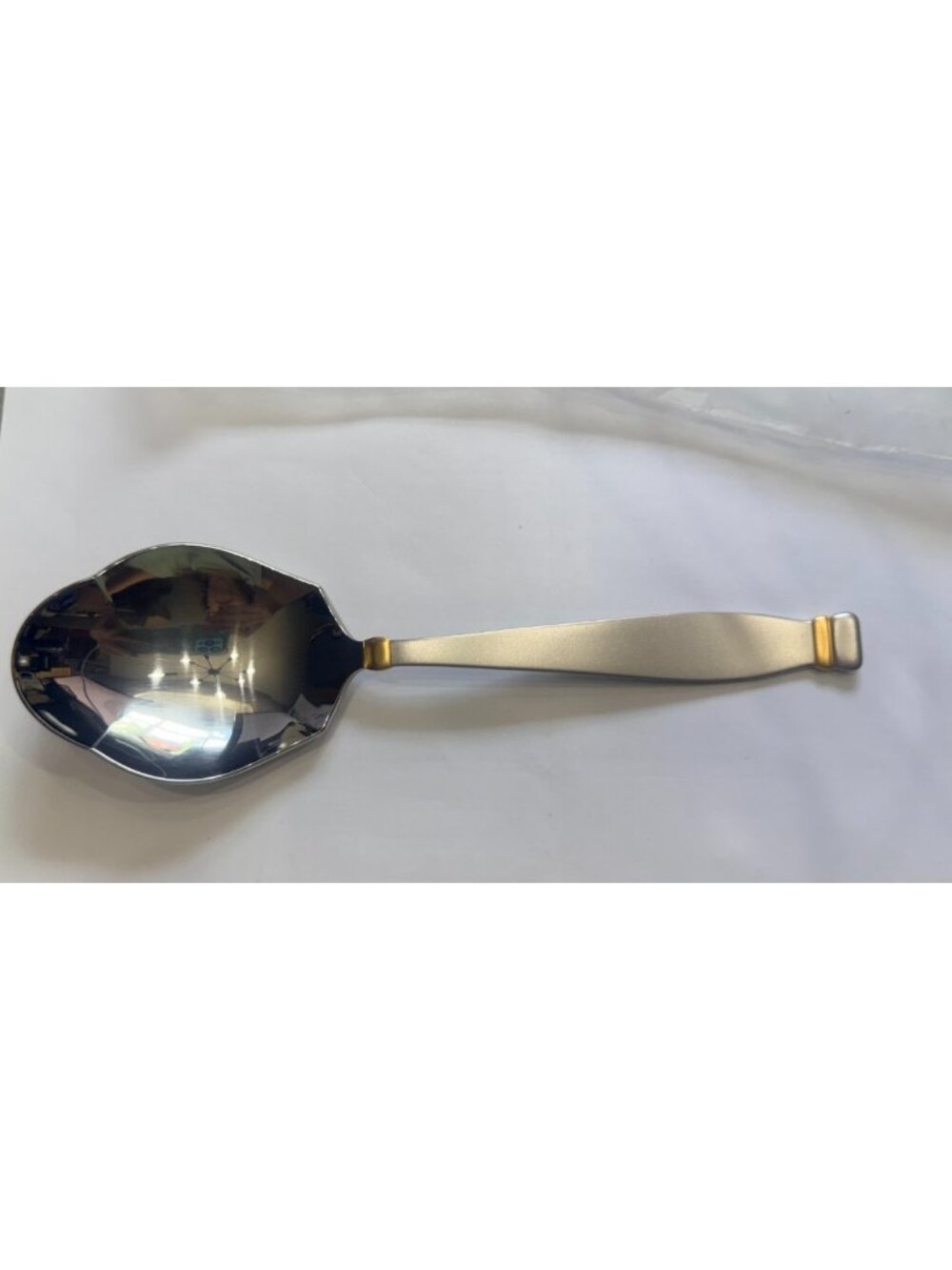 Oneida Stainless SATIN GOLDEN KENSINGTON Solid Smooth Casserole Spoon 8 1/2 in